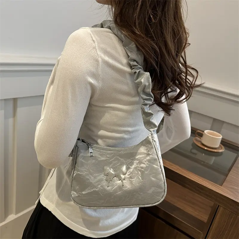 2024 Butterfly Design Shoulder Bag White - Image 7