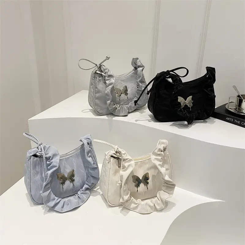 2024 Butterfly Design Shoulder Bag White - Image 8