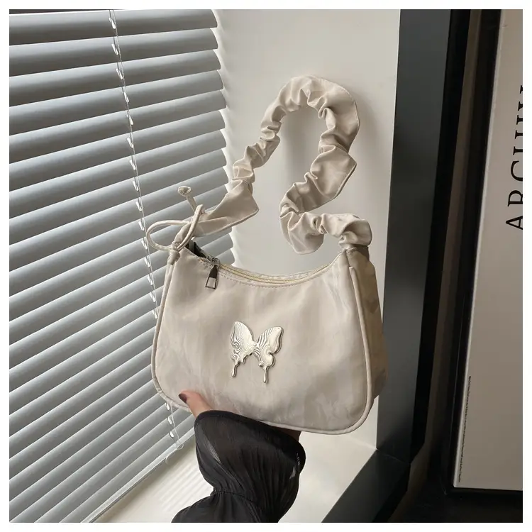 2024 Butterfly Design Shoulder Bag White - Image 2