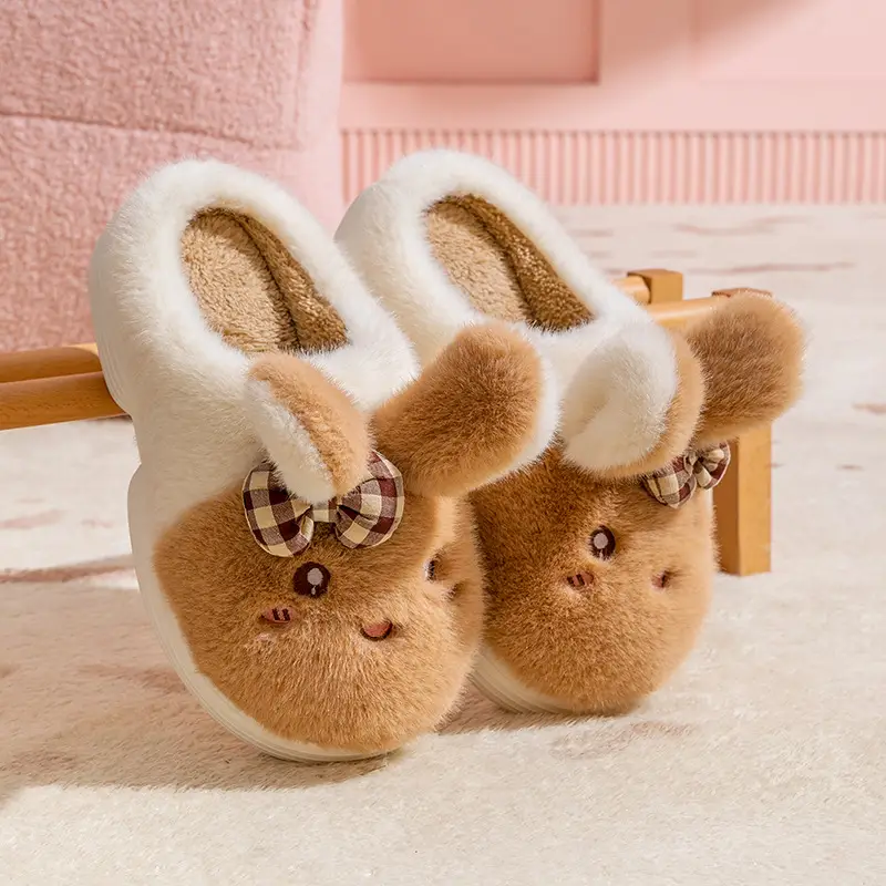 Cute Cartoon Cotton Slippers for Women in Autumn and Winter Indoor Home Non-Slip Warm Fleece-Lined Thickeneded Plush Kitten Cotton Slippers - Image 11