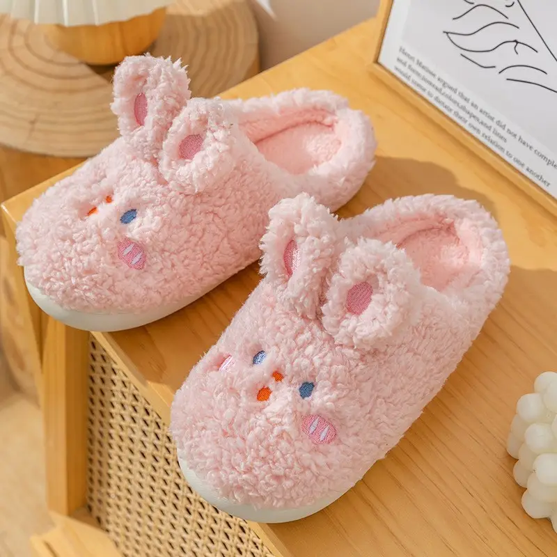 Cute Cartoon Cotton Slippers for Women in Autumn and Winter Indoor Home Non-Slip Warm Fleece-Lined Thickeneded Plush Kitten Cotton Slippers - Image 12