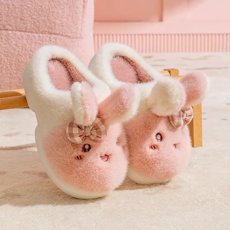 Cute Cartoon Cotton Slippers for Women in Autumn and Winter Indoor Home Non-Slip Warm Fleece-Lined Thickeneded Plush Kitten Cotton Slippers - Image 8