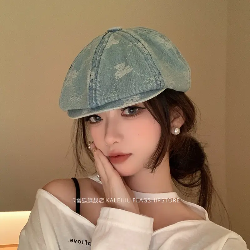 Japanese Style Denim Bear Hat for Women - Image 5