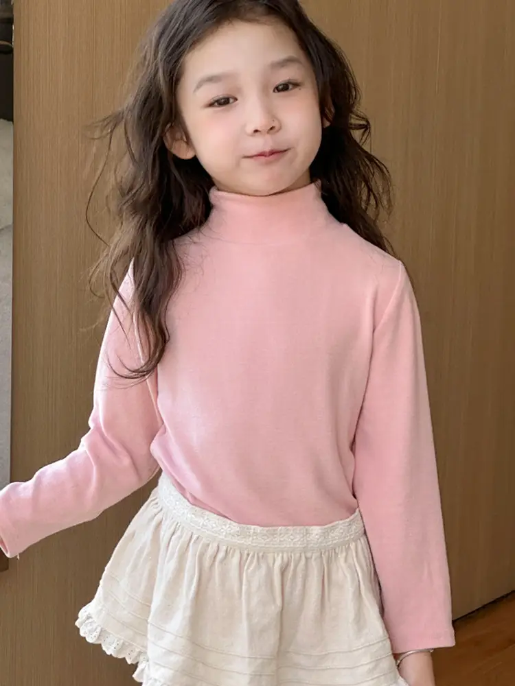 Girls Pink Long Sleeve Cashmere Shirt Set - Image 11
