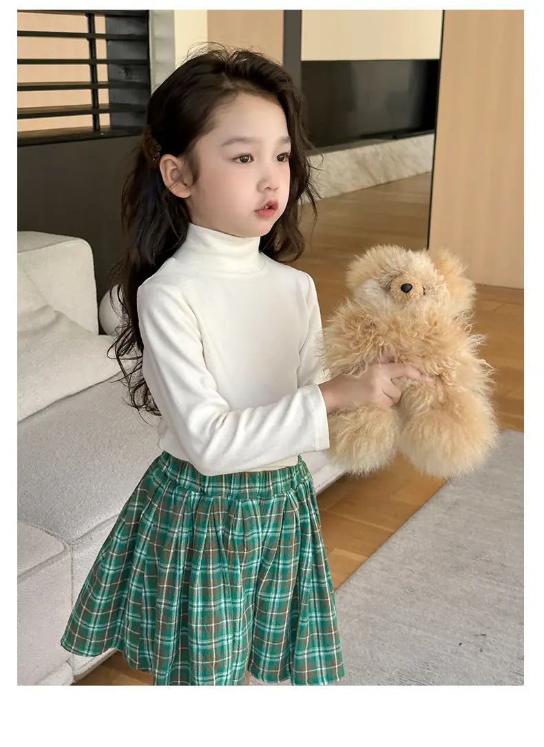 Girls Pink Long Sleeve Cashmere Shirt Set — feature 16