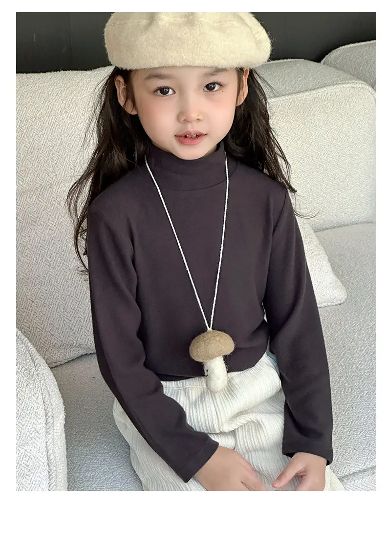 Girls Pink Long Sleeve Cashmere Shirt Set — feature 18
