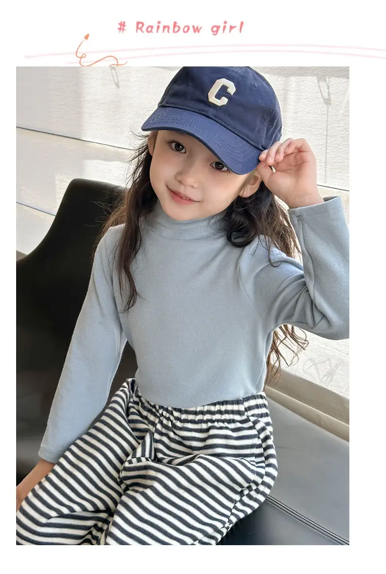 Girls Pink Long Sleeve Cashmere Shirt Set — feature 19