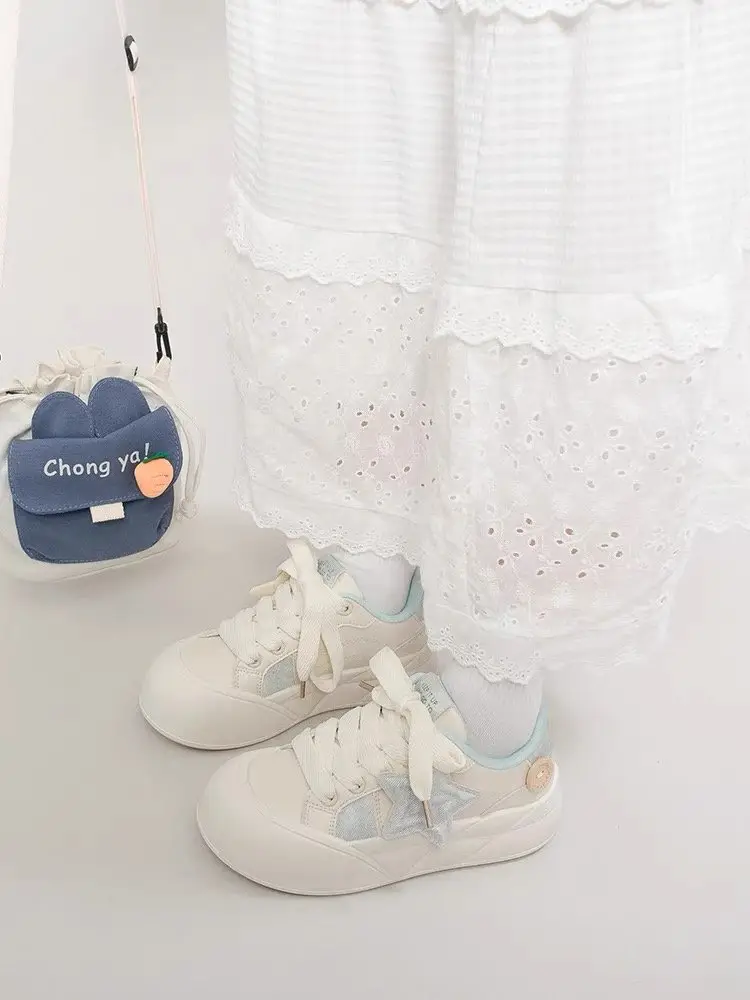Women Star White Thick Sole Sneakers 2024 — feature 15
