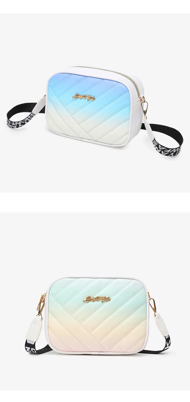 Linguette Women's Rainbow Square Bag Crossbody Photo Bag — feature 7