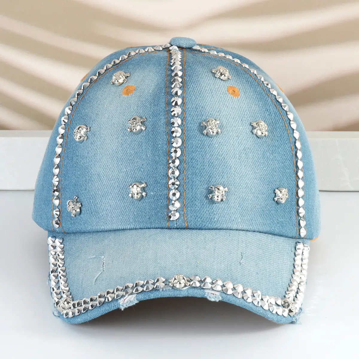 Blue Diamond Skull Baseball Cap for Men Women - Image 4
