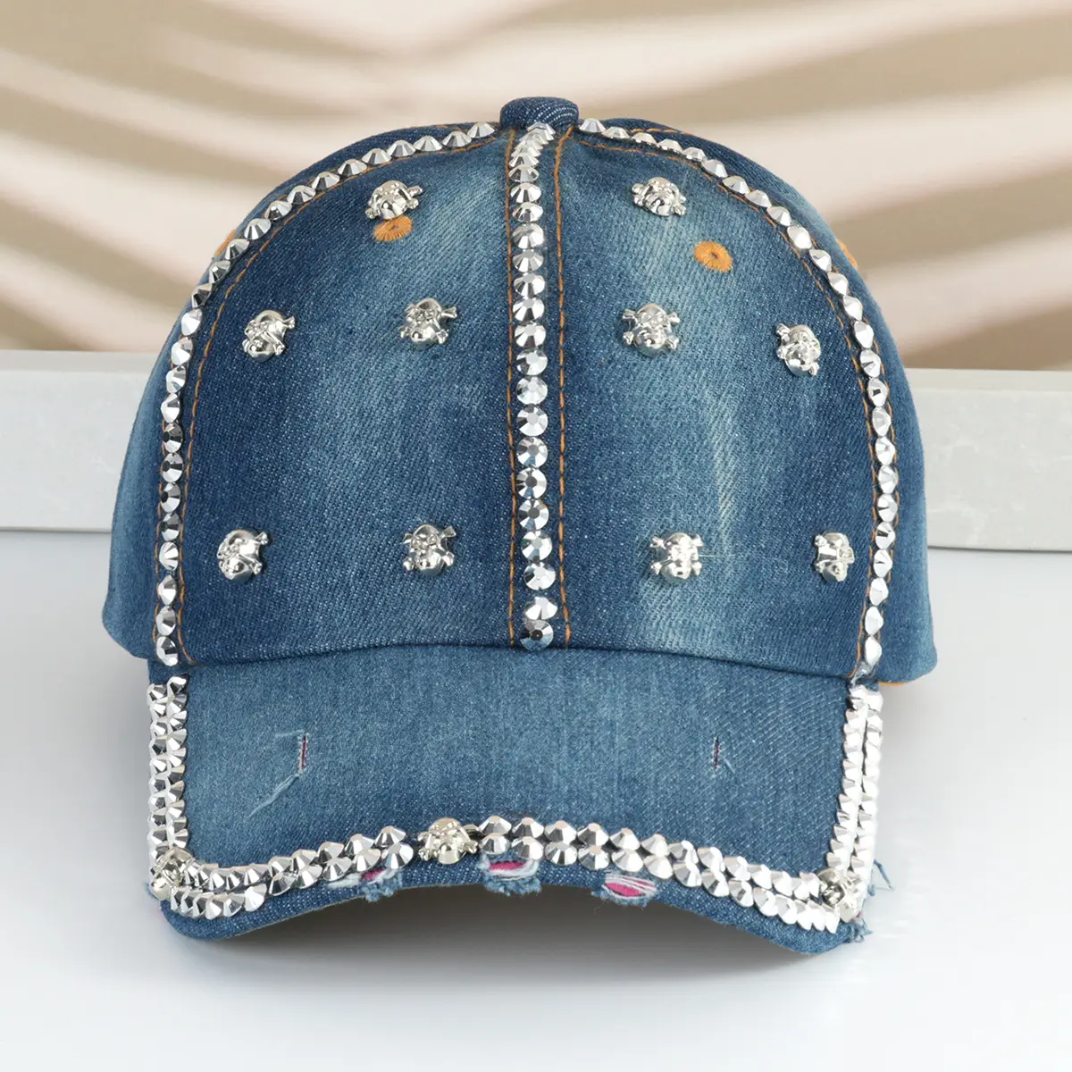 Blue Diamond Skull Baseball Cap for Men Women - Image 5