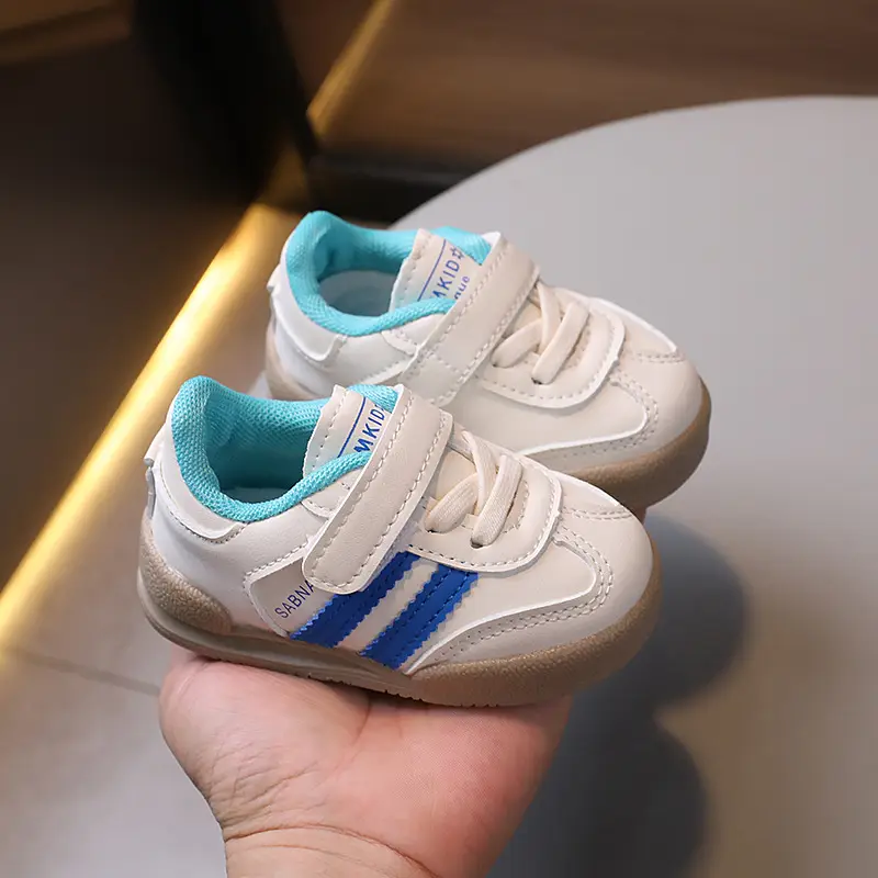 New Baby Board Shoes White Blue All Match German Training