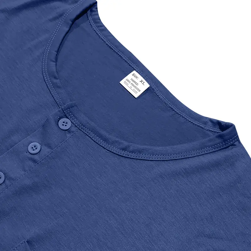 Men's Blue Slim Fit Long Sleeve T-Shirt — feature 47