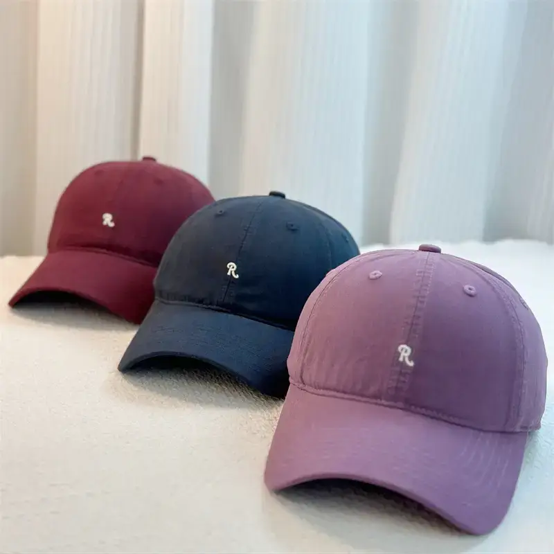 Purple Letter R Embroidered Baseball Cap - Image 7