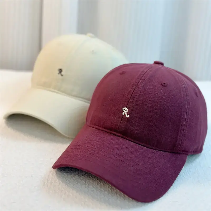 Purple Letter R Embroidered Baseball Cap - Image 8