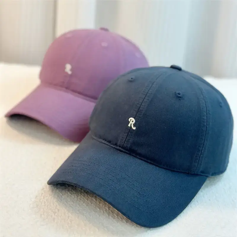 Purple Letter R Embroidered Baseball Cap - Image 9