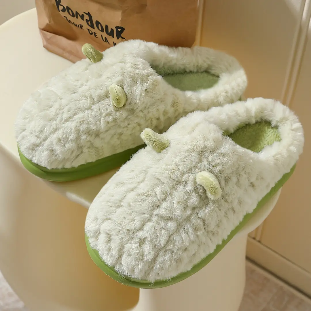 Cartoon Cotton Slippers Women's Winter Wholesale Home Indoor Baotou Couple Household Warm Non-slip Plush Cotton Slippers for Men - Image 9