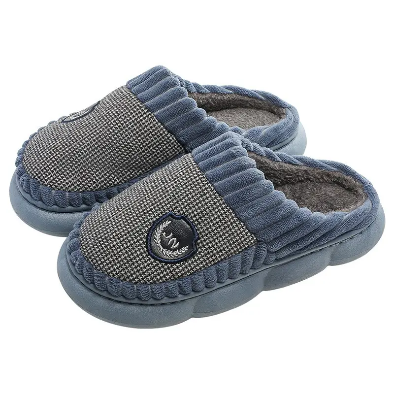 Large Size Cotton Slippers for Men, Autumn and Winter 2026 New Model, Indoor Home Use, Fleece-Lined, Warm, Non-Slip Slippers for Winter - Image 7