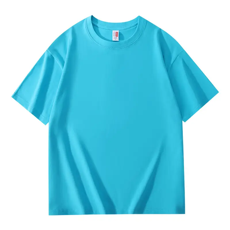 Men Blue Cotton T-Shirt Loose Fit 200G - Image 10