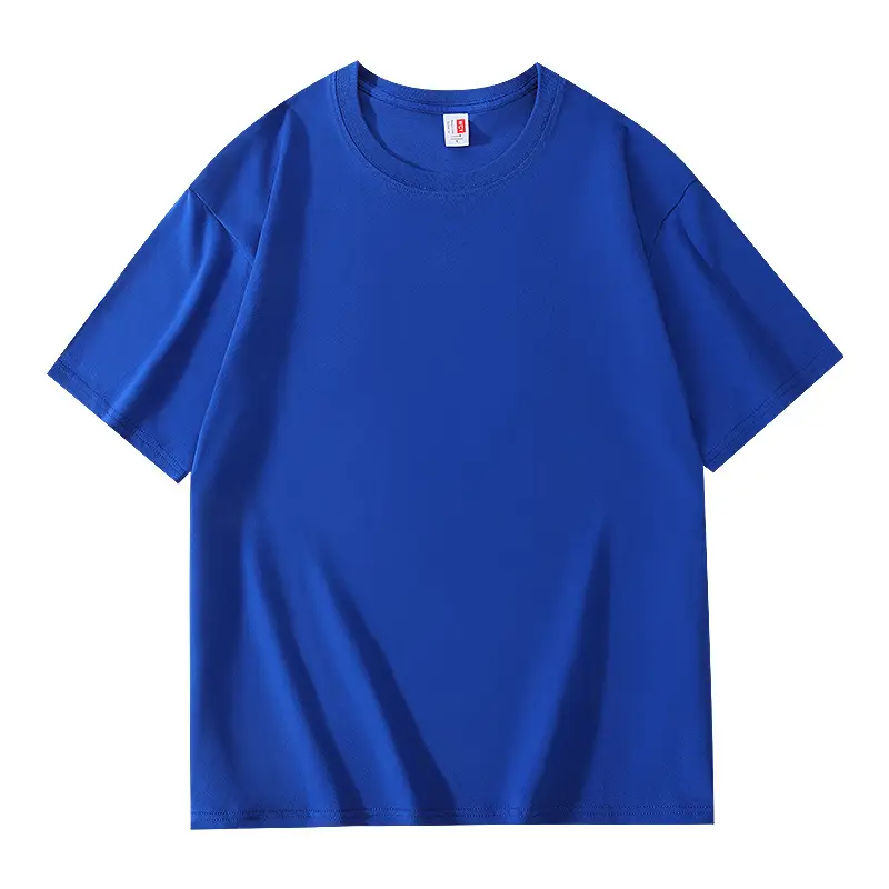Men Blue Cotton T-Shirt Loose Fit 200G - Image 12
