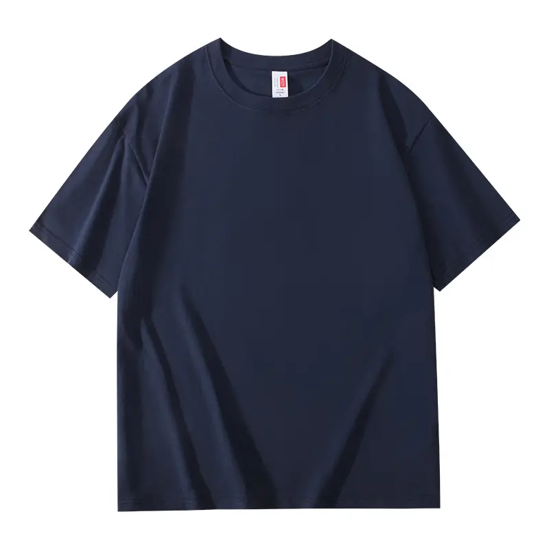 Men Blue Cotton T-Shirt Loose Fit 200G - Image 13