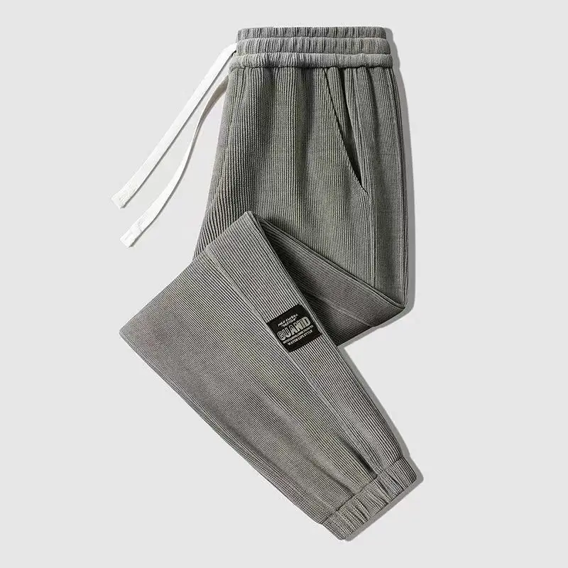 Men Fleece Lined Grey Sweatpants Winter - Image 6