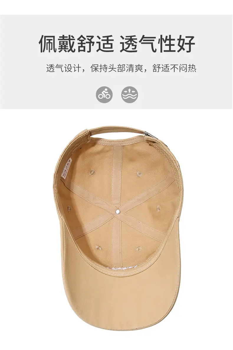 Korean Style Embroidered Cap Women Men Soft Top Baseball — feature 5