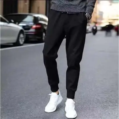 Men Black 3 Bar Track Suit with White Stripes - Image 3