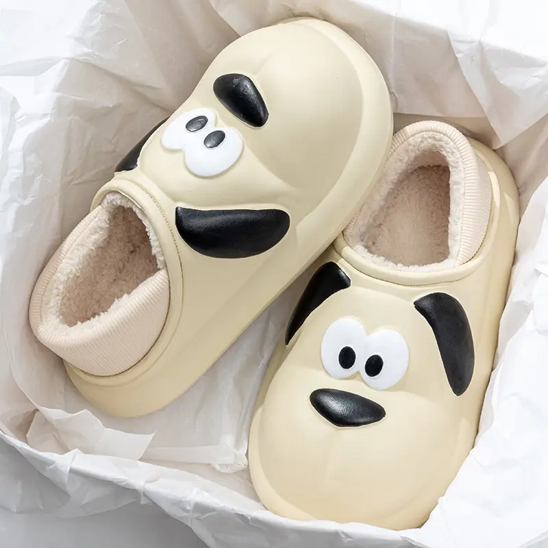 Cotton Slippers for Women in Winter Waterproof Bag Heel Indoor Home Non-Slip Warm Outer Wear Couple Cotton Slippers for Women 2025 New Style