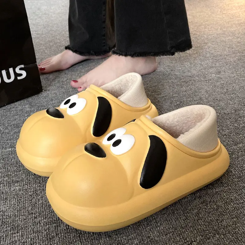 Cotton Slippers for Women in Winter Waterproof Bag Heel Indoor Home Non-Slip Warm Outer Wear Couple Cotton Slippers for Women 2025 New Style