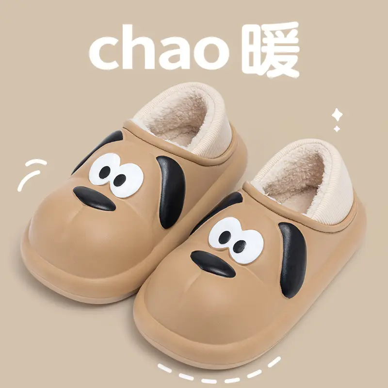 Cotton Slippers for Women in Winter Waterproof Bag Heel Indoor Home Non-Slip Warm Outer Wear Couple Cotton Slippers for Women 2025 New Style