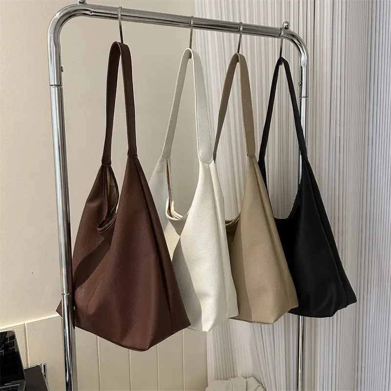 Black Soft Leather Armpit Shoulder Bag for Women - Image 7