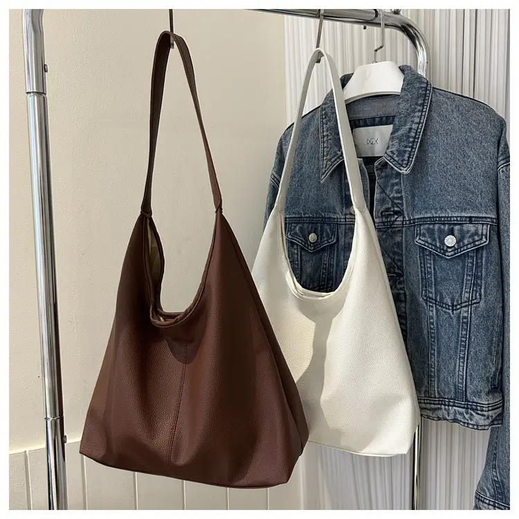Black Soft Leather Armpit Shoulder Bag for Women — feature 11