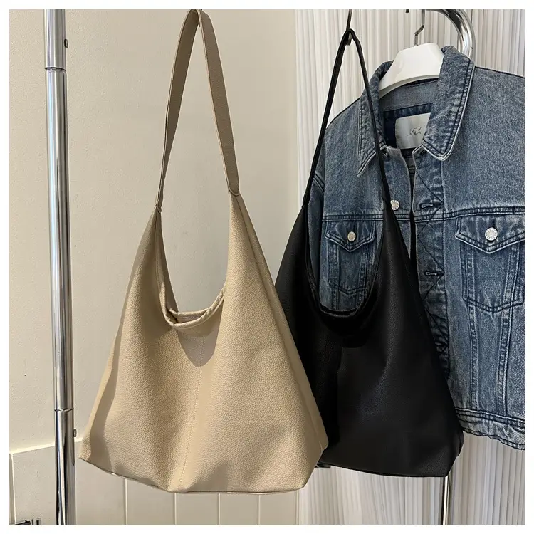 Black Soft Leather Armpit Shoulder Bag for Women — feature 12