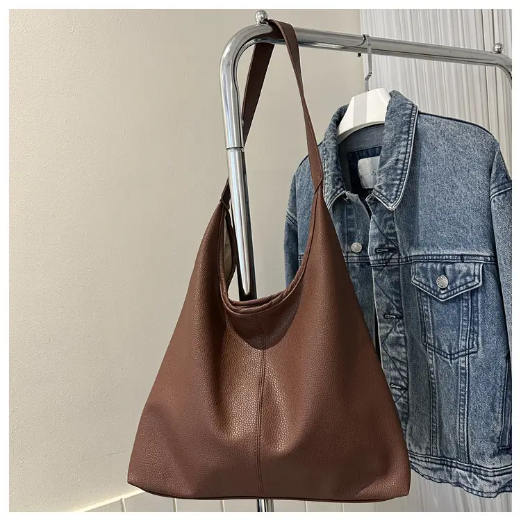 Black Soft Leather Armpit Shoulder Bag for Women — feature 20