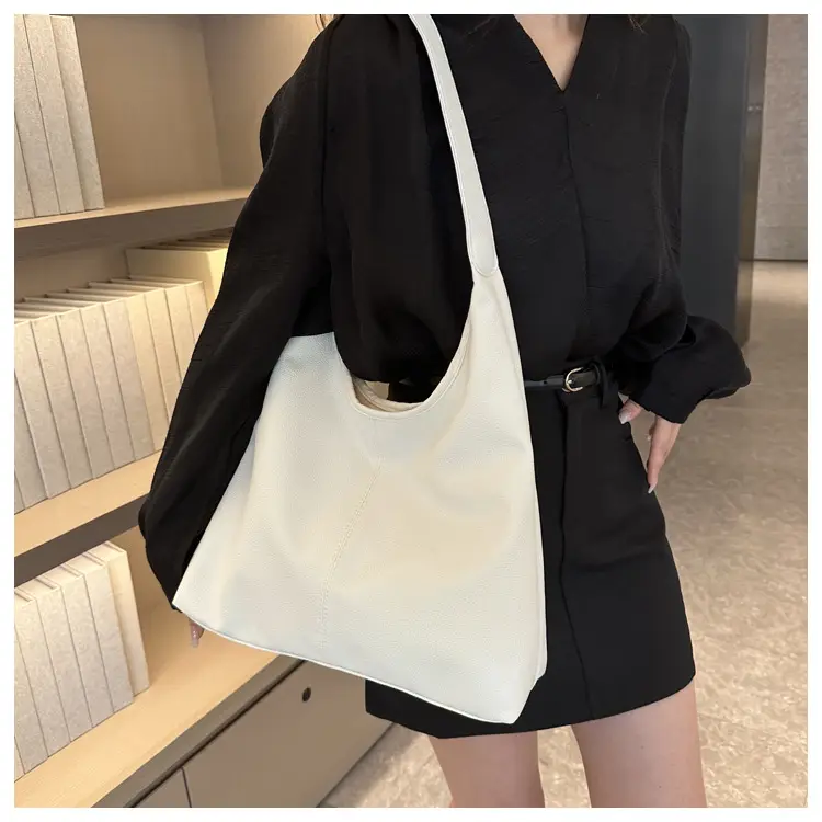 Black Soft Leather Armpit Shoulder Bag for Women — feature 9