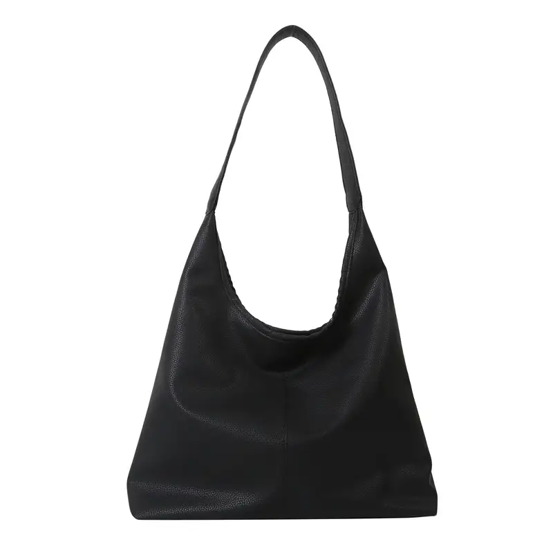 Black Soft Leather Armpit Shoulder Bag for Women - Image 2