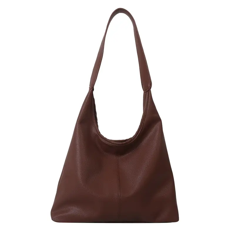 Black Soft Leather Armpit Shoulder Bag for Women - Image 4