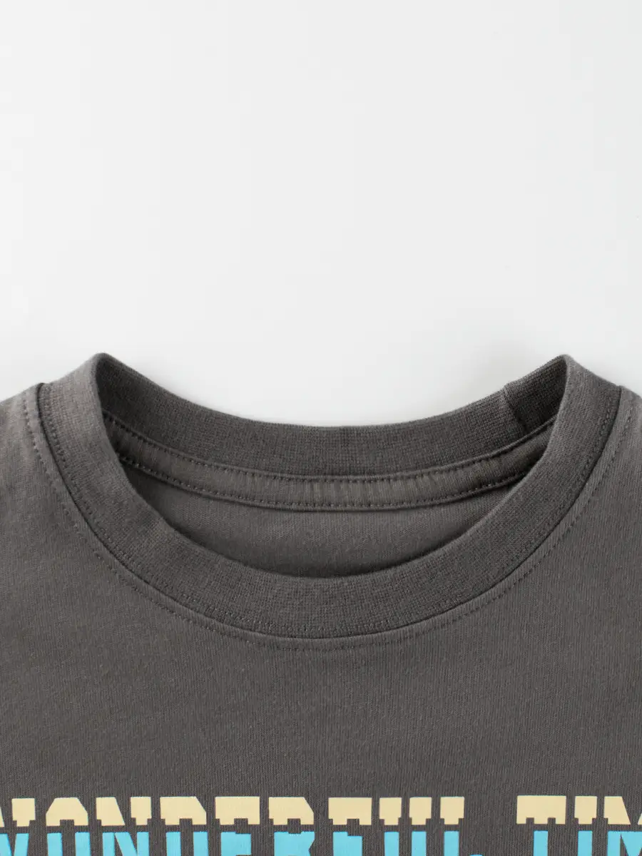 Grey Long Sleeve T-Shirt for Boys Autumn Wear - Image 2