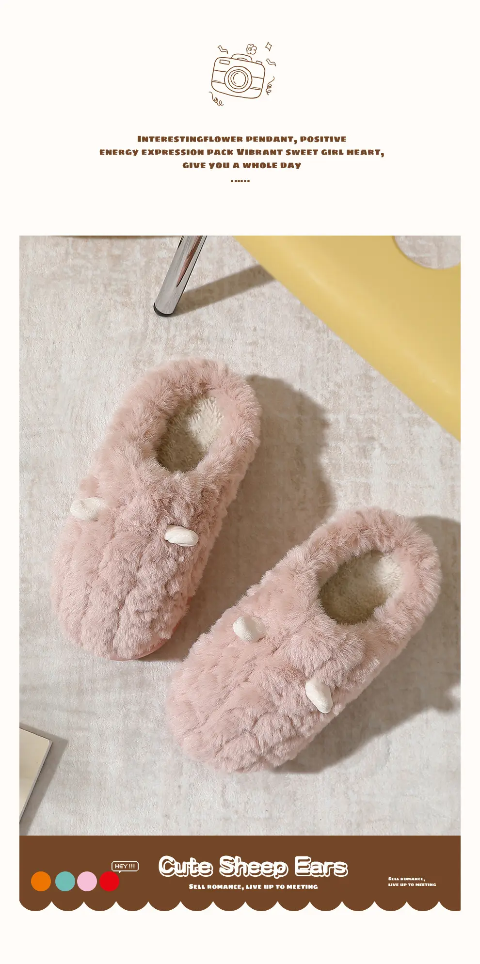 Women's Cotton Slippers for Autumn and Winter, New Plush Indoor Non-Slip Warm Home Slippers with Thick Soles, Couple's Fleece-Lined Cotton Slippers for Men — feature 24