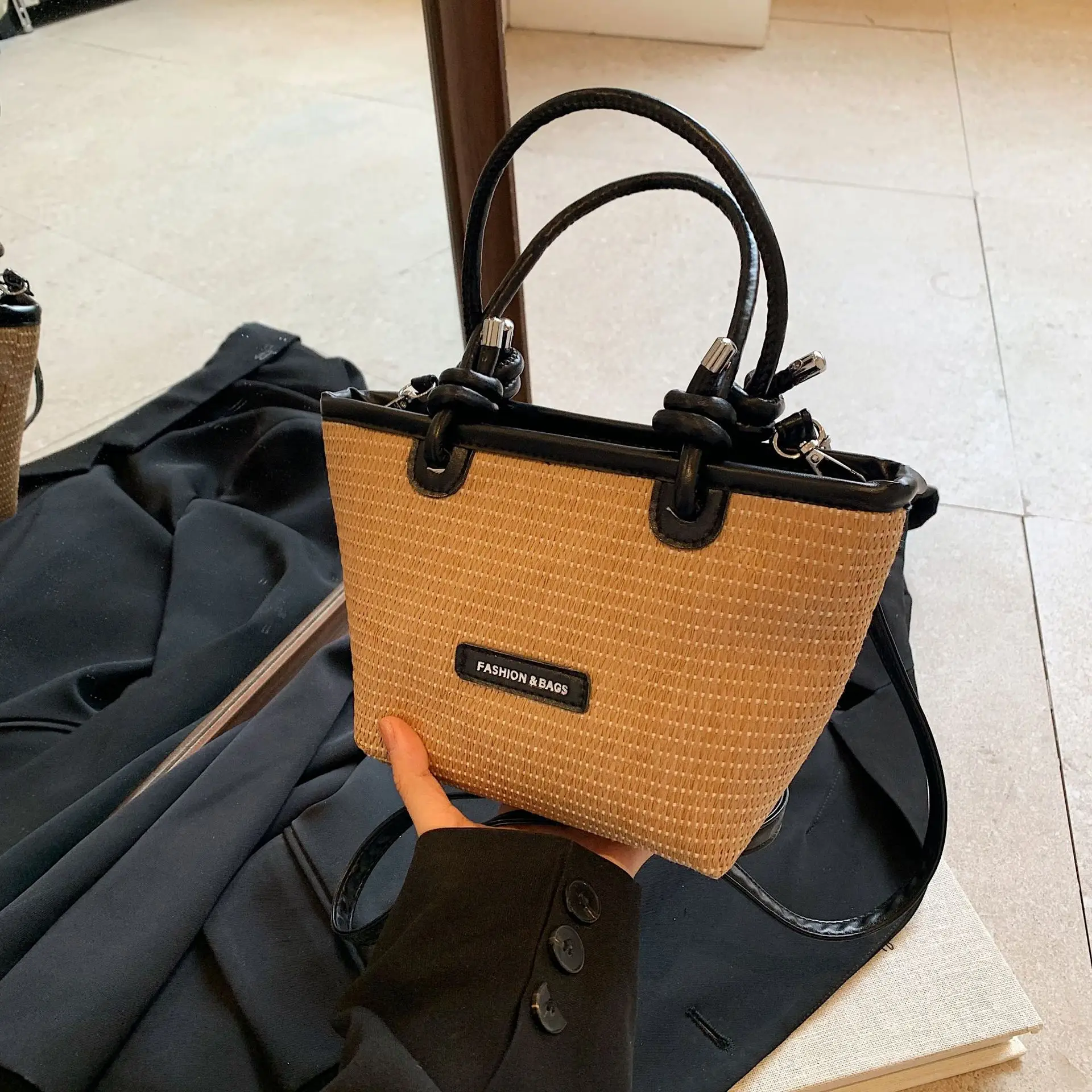Women Straw Woven Shoulder Bags 2024 Spring Summer - Image 6