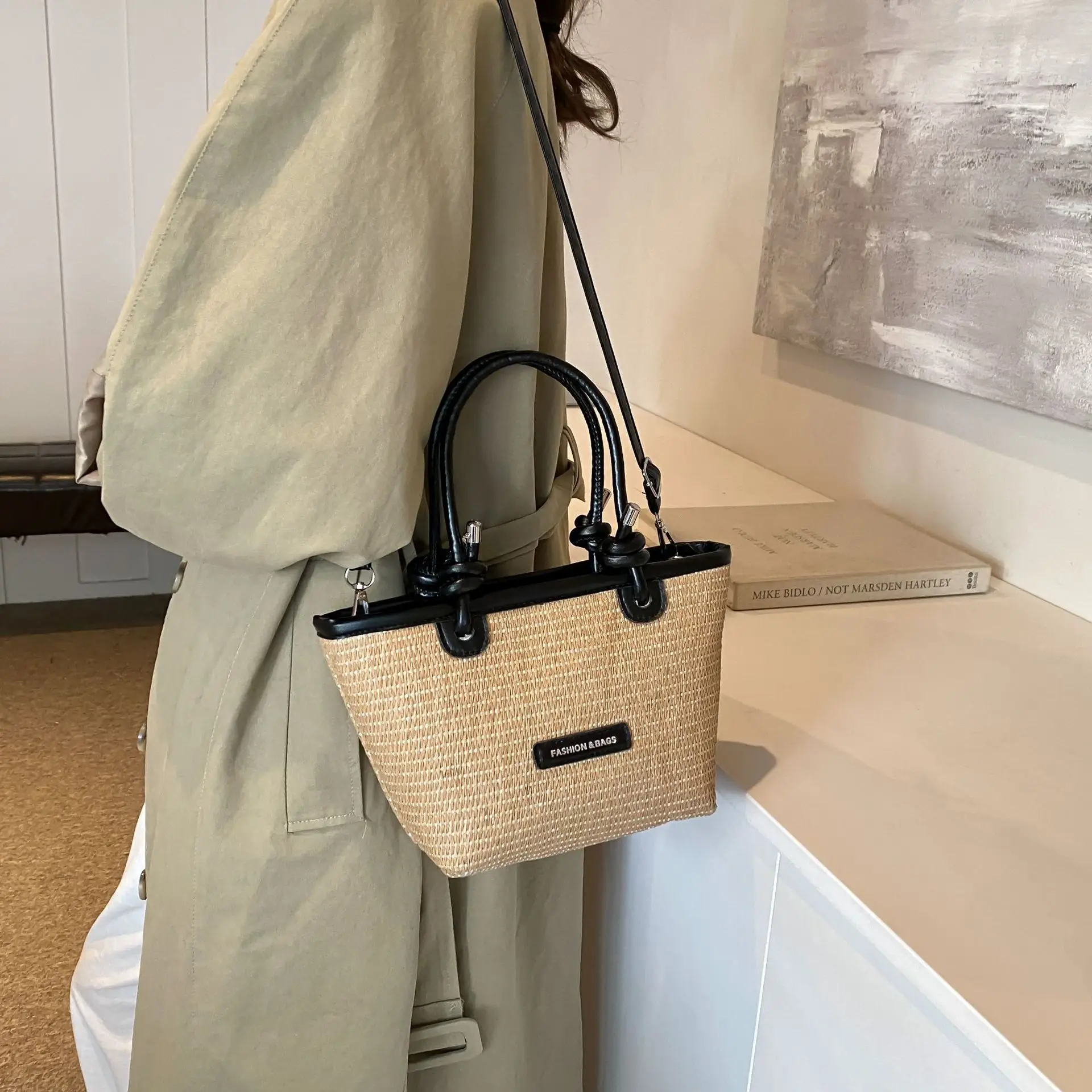 Women Straw Woven Shoulder Bags 2024 Spring Summer - Image 7
