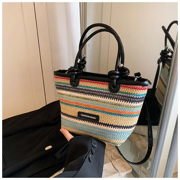 Women Straw Woven Shoulder Bags 2024 Spring Summer — feature 16