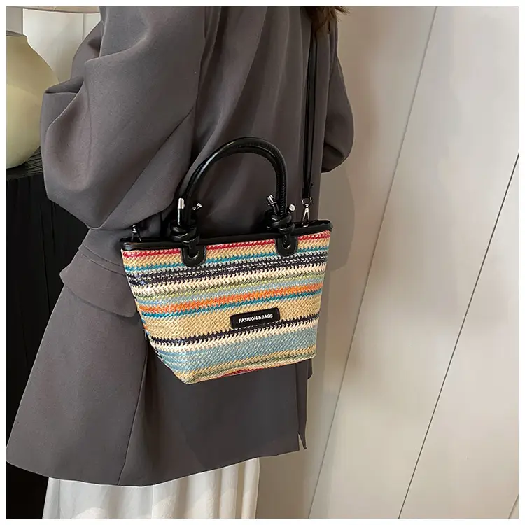 Women Straw Woven Shoulder Bags 2024 Spring Summer — feature 8