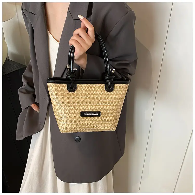 Women Straw Woven Shoulder Bags 2024 Spring Summer — feature 9