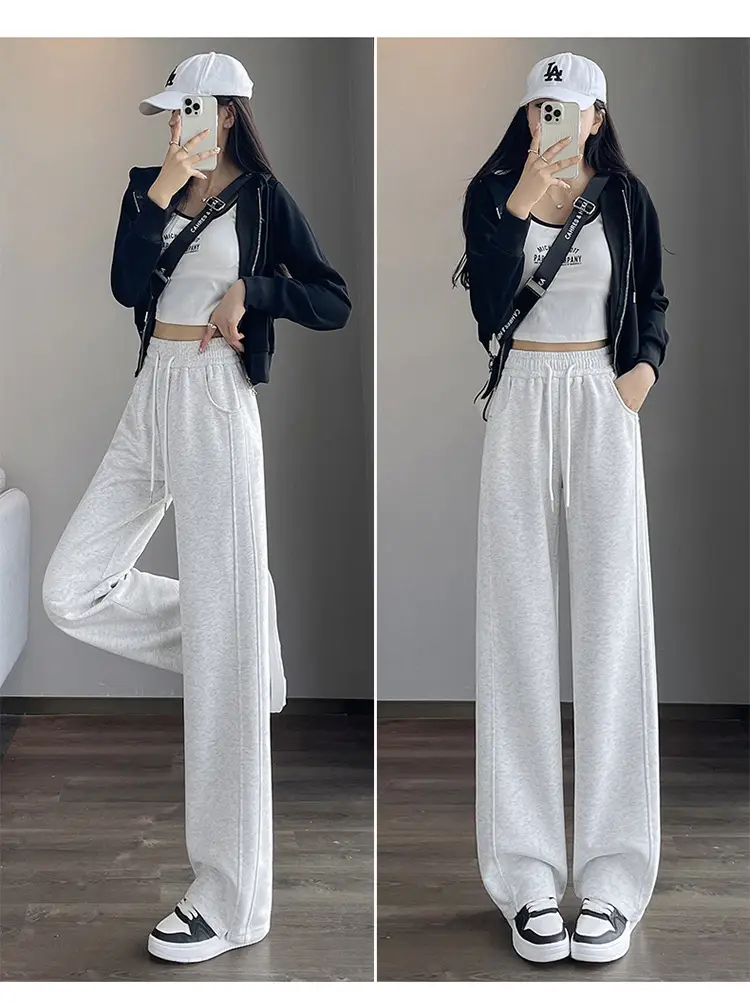 Women's High-Waist Slimming Sweatpants White New Spring Autumn 2026 — feature 13