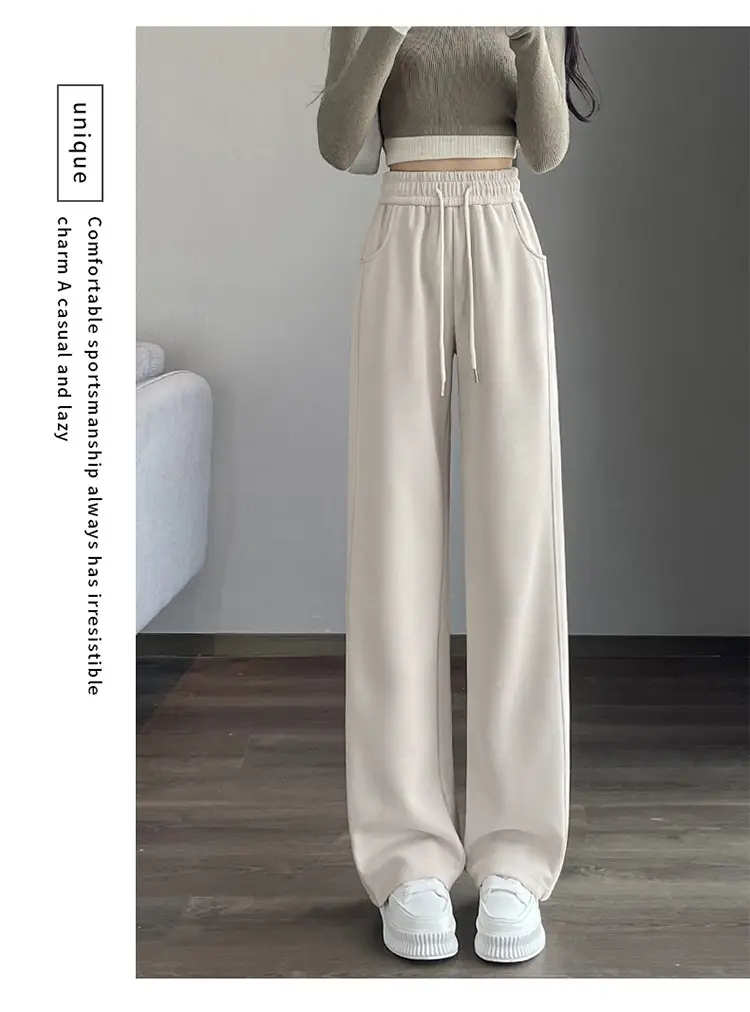 Women's High-Waist Slimming Sweatpants White New Spring Autumn 2026 — feature 19