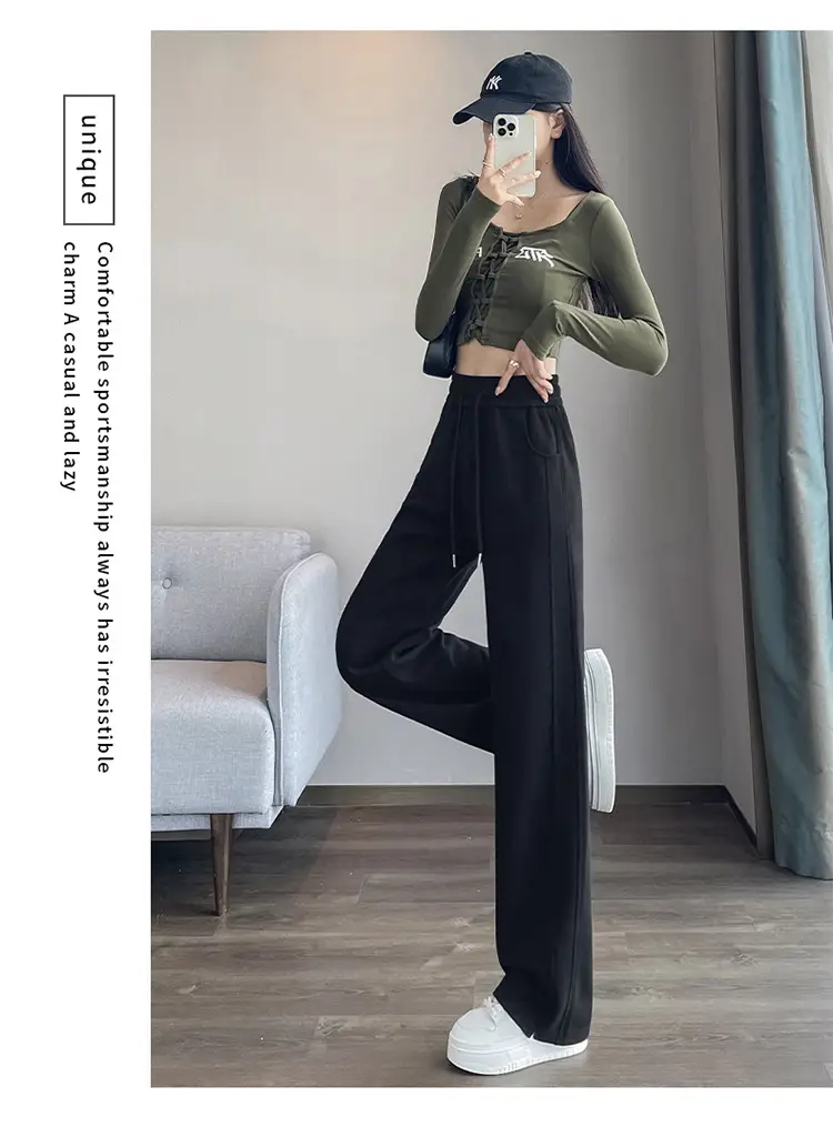 Women's High-Waist Slimming Sweatpants White New Spring Autumn 2026 — feature 22