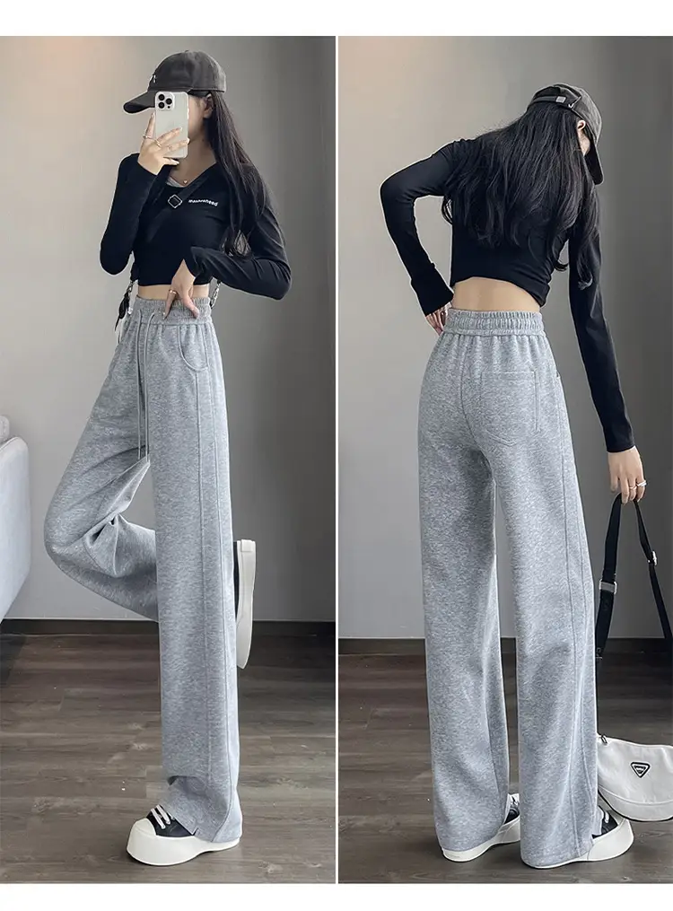 Women's High-Waist Slimming Sweatpants White New Spring Autumn 2026 — feature 24