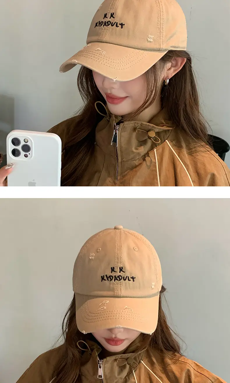 Korean Style Baseball Cap for Men Women with Letter Embroidery — feature 6